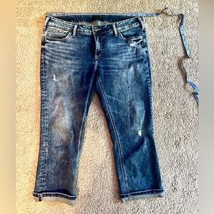 Silver Capri Jeans